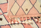 Rosewater - Handmade Moroccan Rug with Pink Diamonds - Add a touch of elegance to your home
