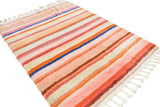 Stripes-pink/multi Color Moroccan Rug