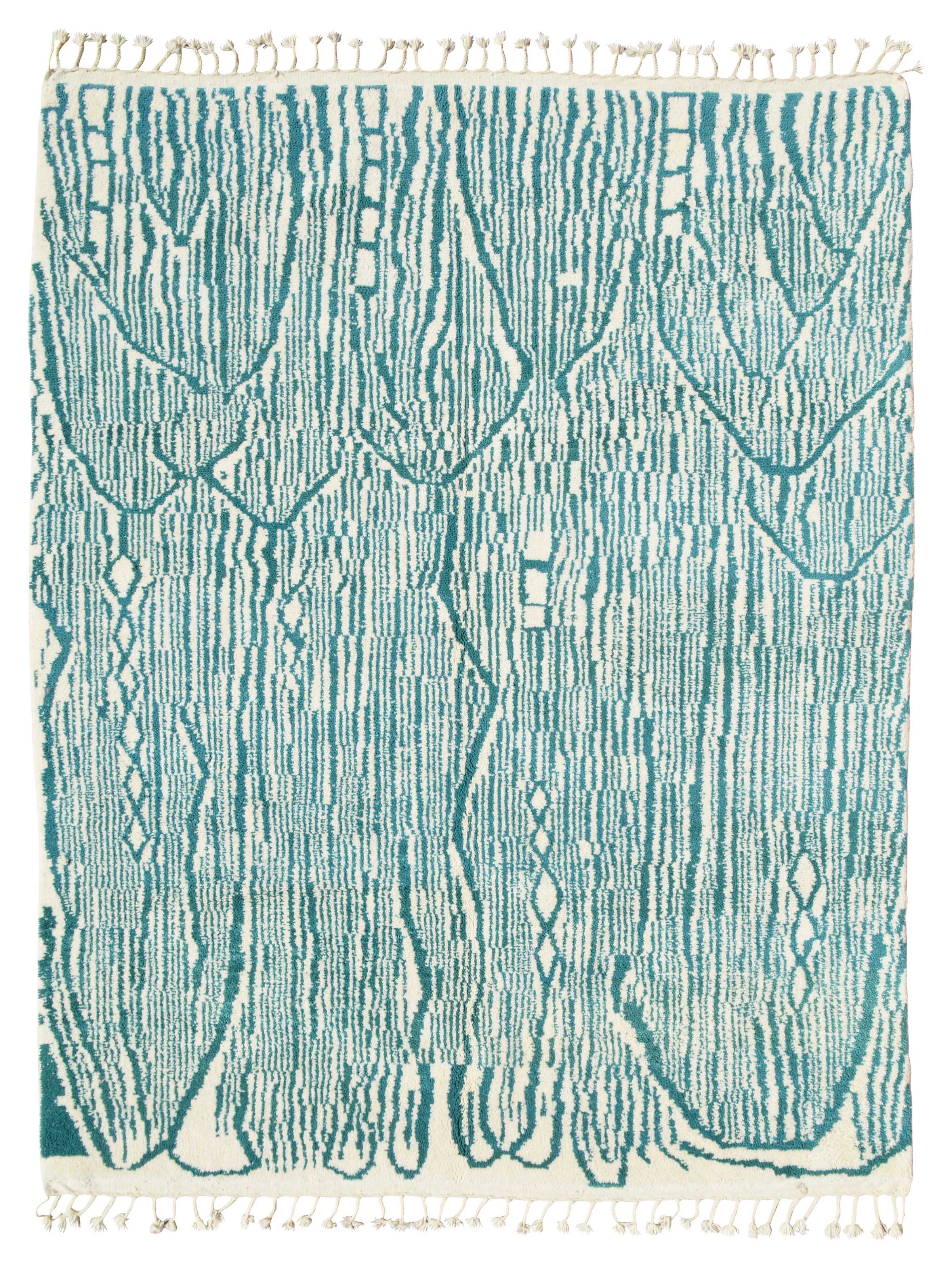 Turquoise Berber Handmade Rug | Light Blue Area Rugs