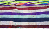 Vintage flat weave colorful rows