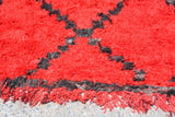 Vintage Moroccan Rug - black and red rugs - Illuminate Collective