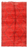 Vintage Moroccan Rug Vintage Shag Rug - Red Beni Ourian Rug - Illuminate Collective Illuminate Collective