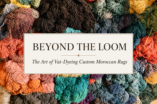 Beyond the Loom: The Art of Vat-Dyeing Custom Moroccan Rugs