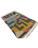 Abstract Handmade Moroccan Wool Rug | 4 x 6