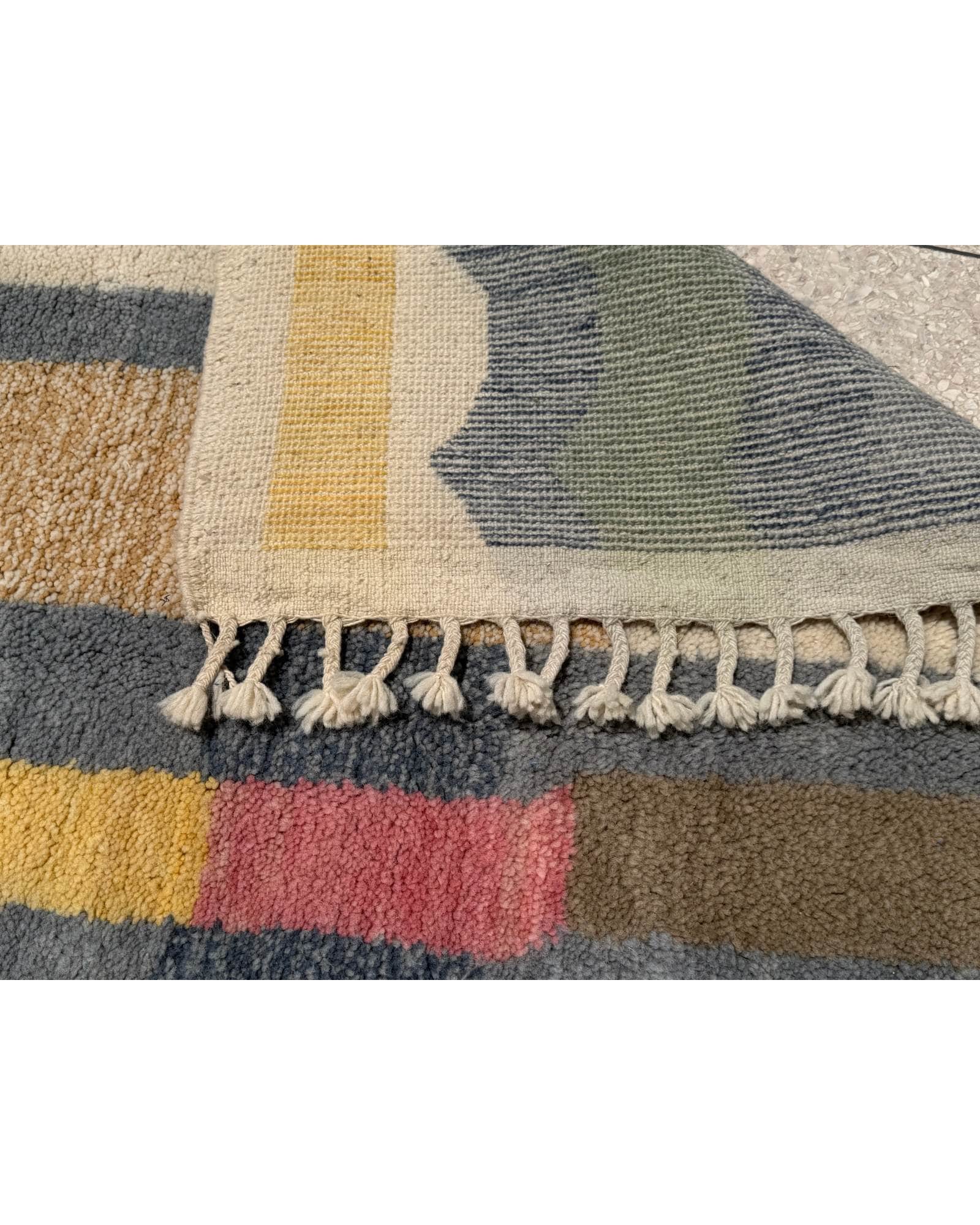 Abstract Handmade Moroccan Wool Rug | 5 x 8