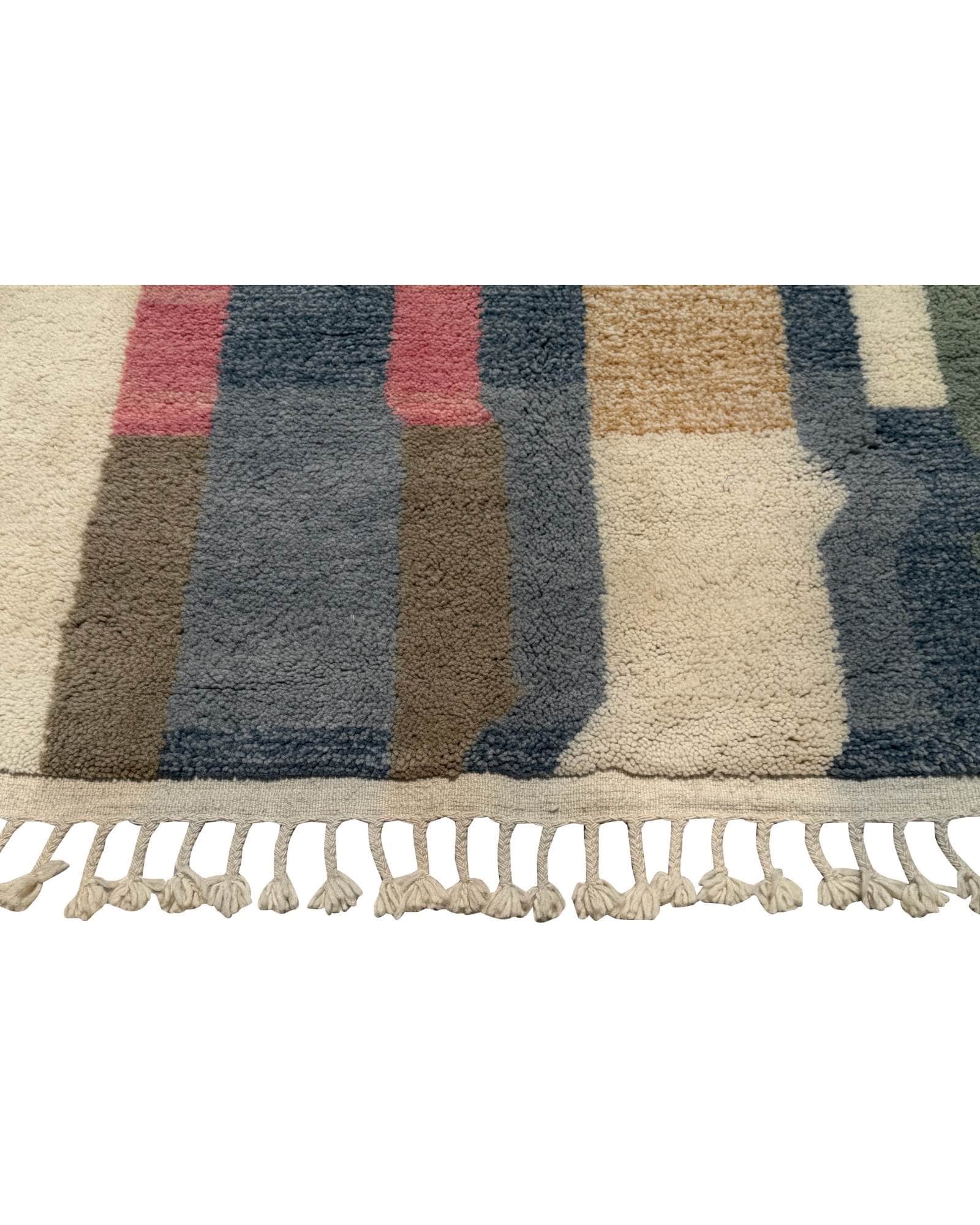 Abstract Handmade Moroccan Wool Rug | 5 x 8