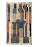 Abstract Handmade Moroccan Wool Rug | 5 x 8