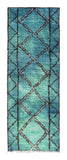 Abyss – Vintage Moroccan Rug in Aqua | Handmade Berber Beni Ourain Style