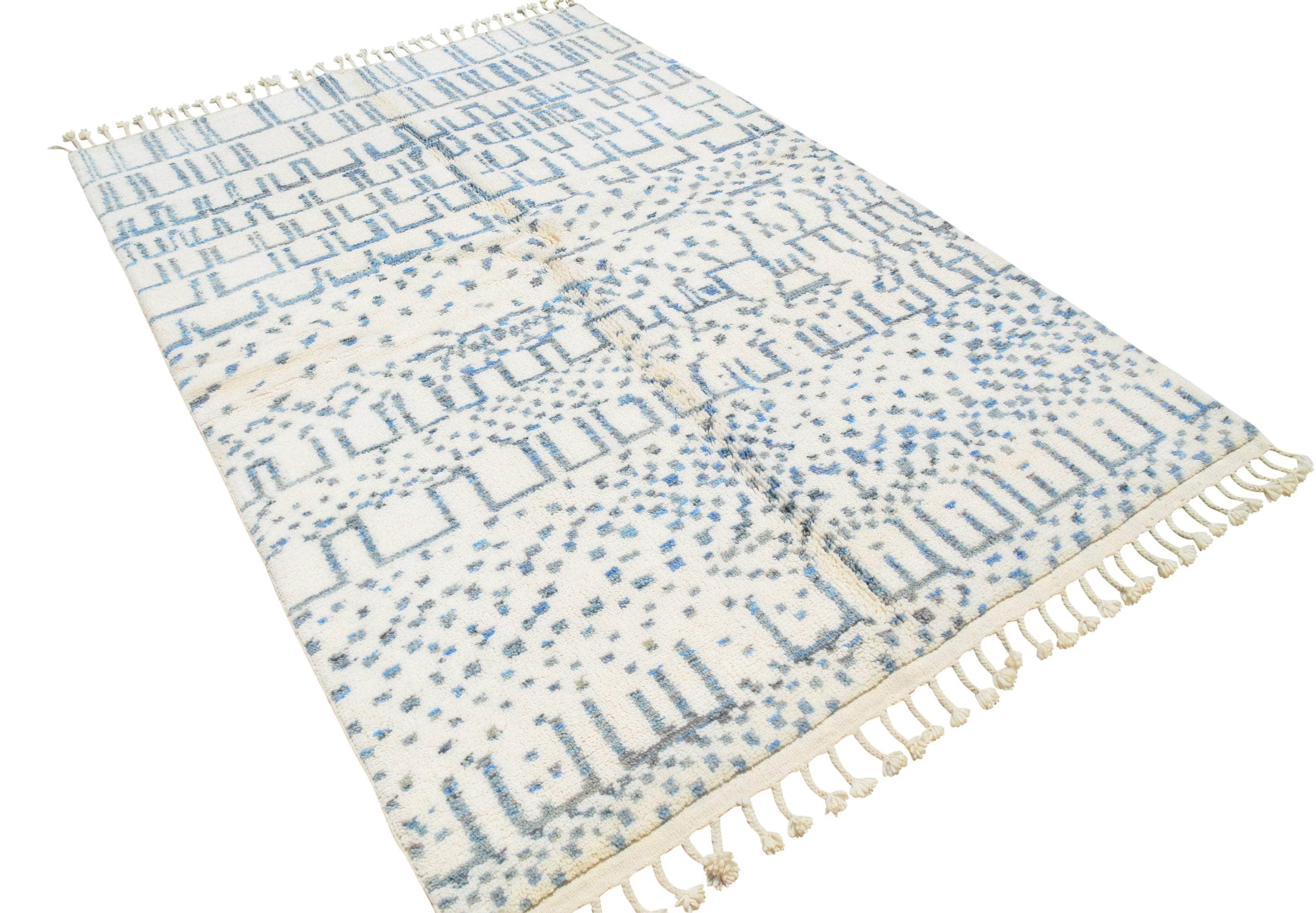Aqua Mosaic: Handmade Moroccan Rugs | Artistic Elegance