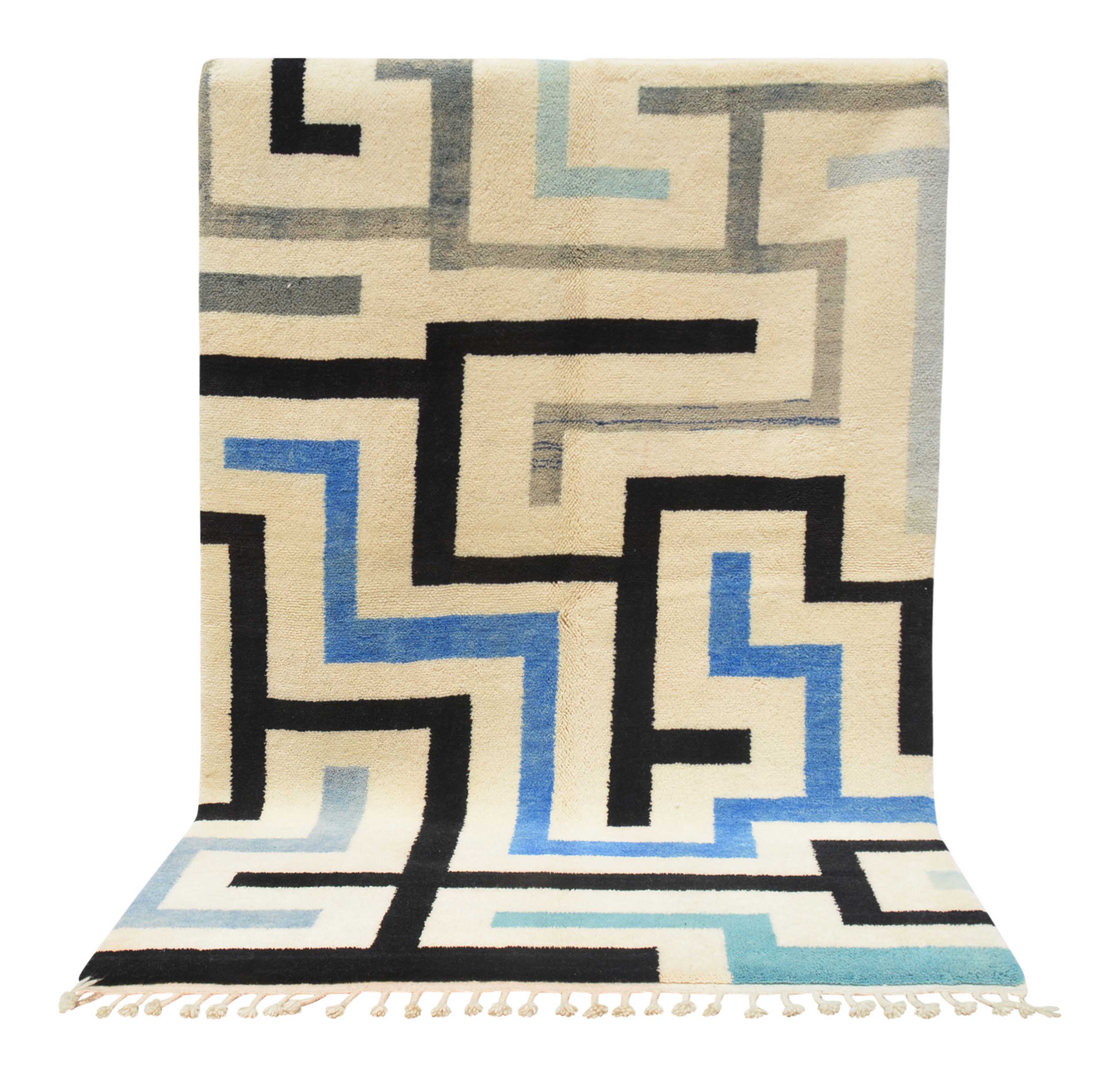 Aqua Wave Living Room Rug - Coastal Elegance | Illuminate Collective