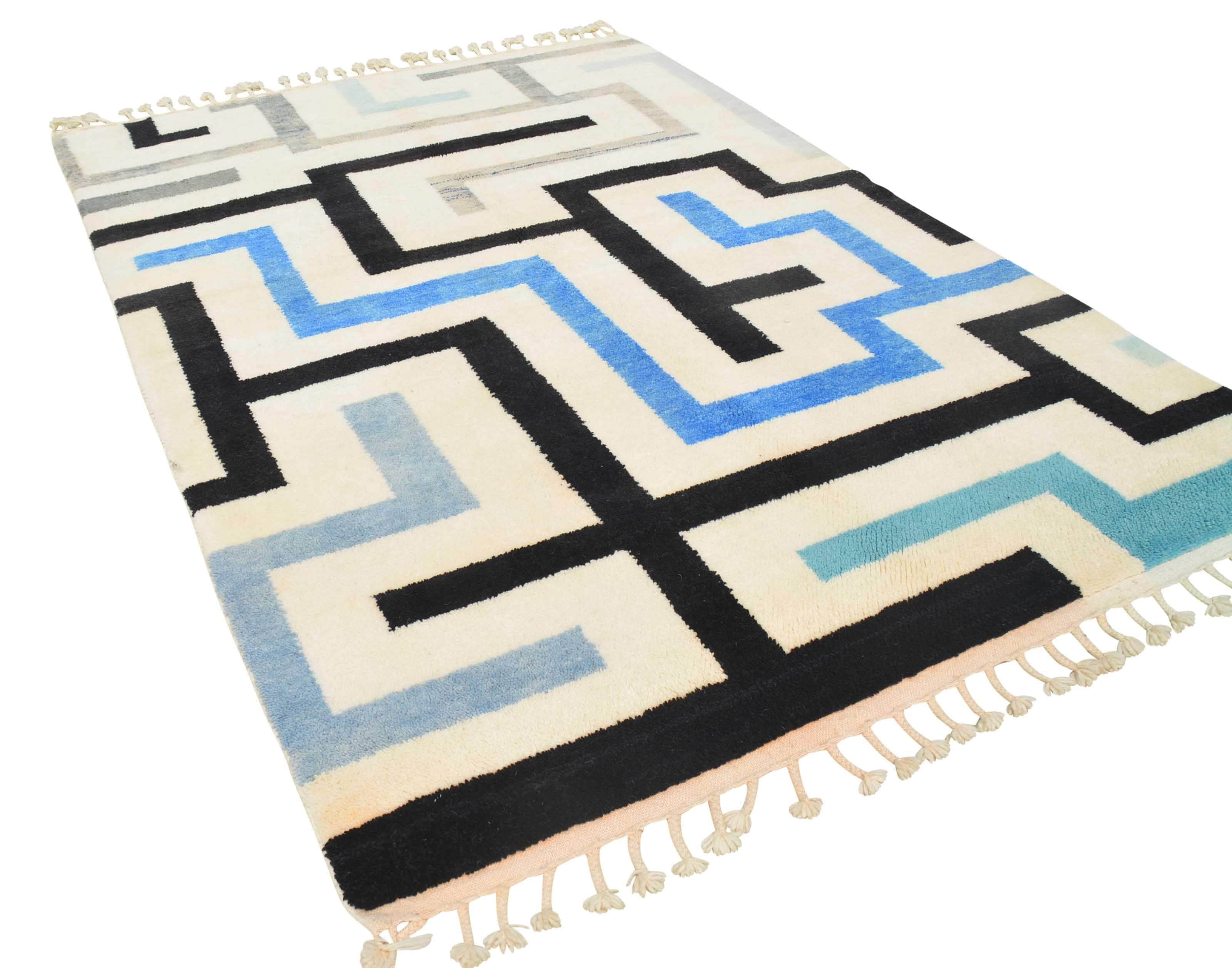 Aqua Wave Living Room Rug - Coastal Elegance | Illuminate Collective