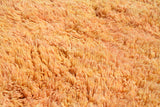 Aurora | 6' Round Golden Orange Plush Moroccan Area Rug