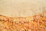 Aurora | 6' Round Golden Orange Plush Moroccan Area Rug