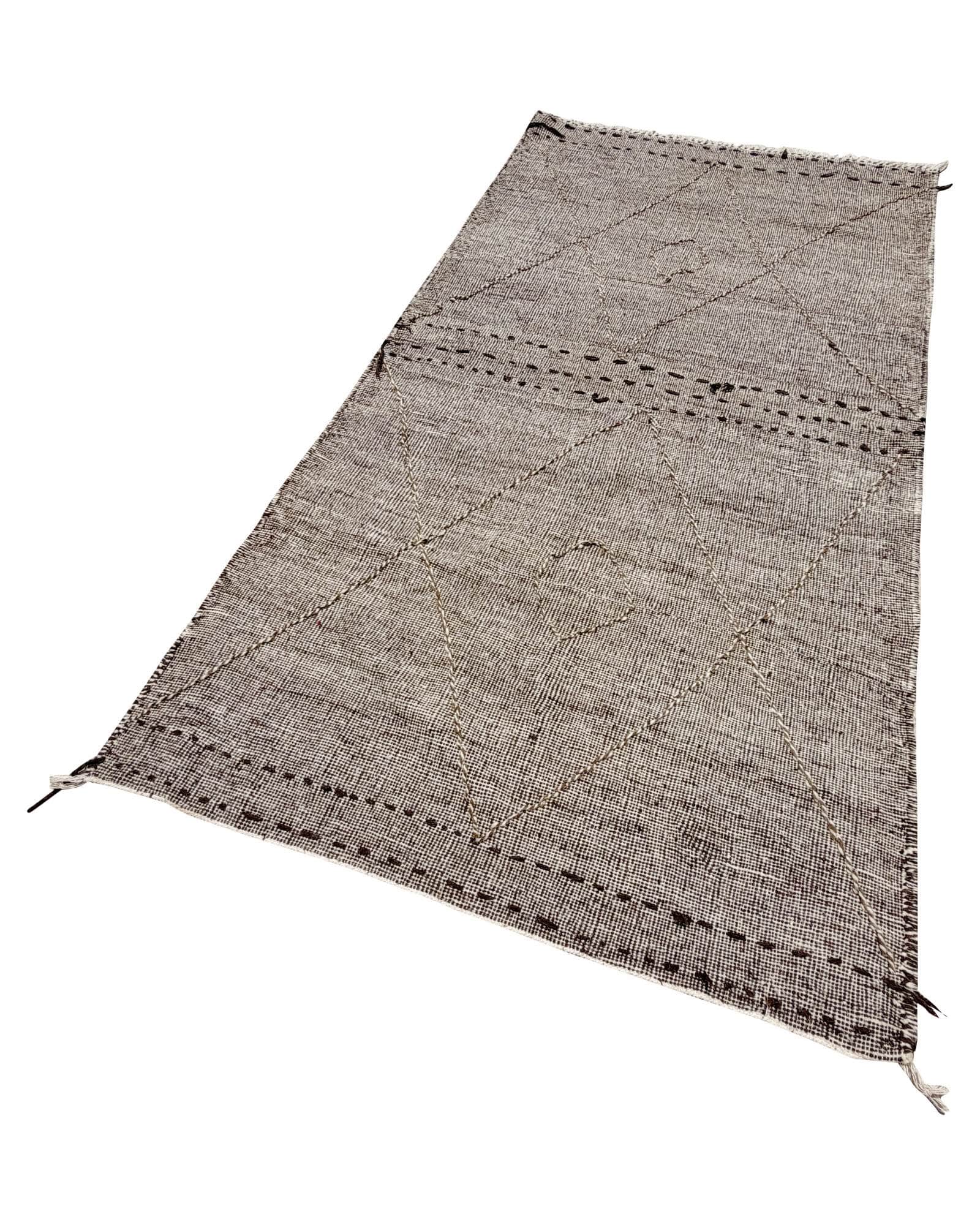 Black & White Vintage Moroccan Flatweave | 5x8