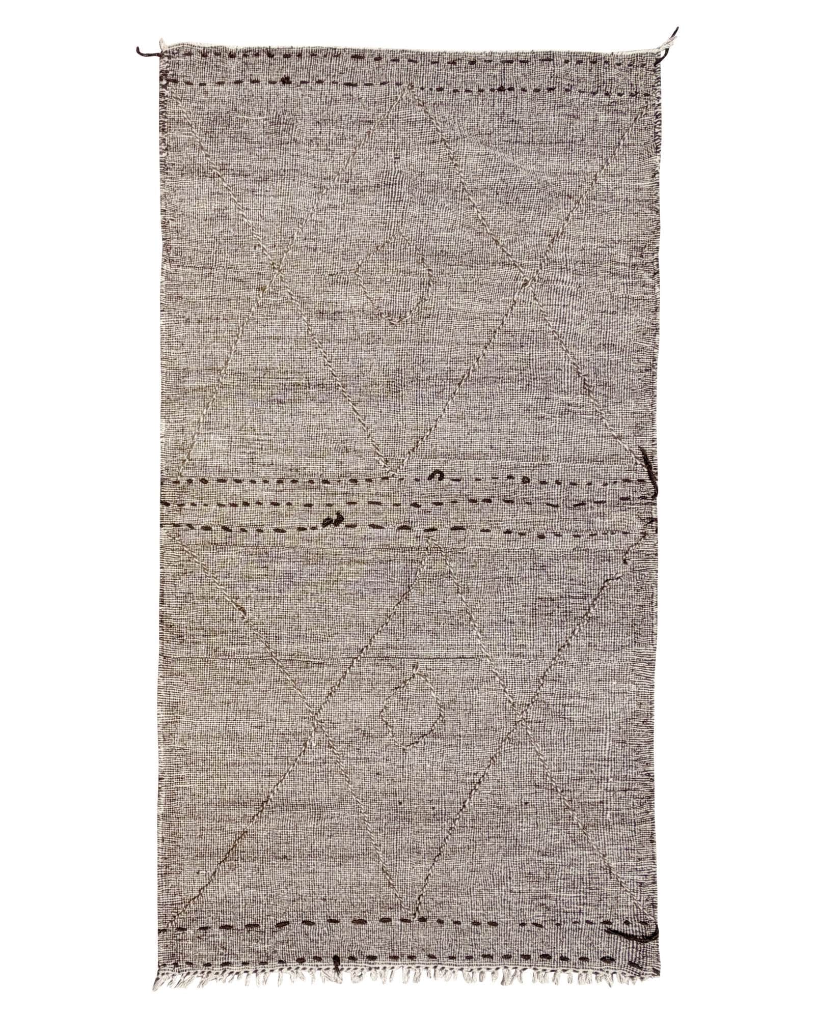 Black & White Vintage Moroccan Flatweave | 5x8