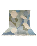 Blue & Green Abstract Handmade Rug | 8 x 10