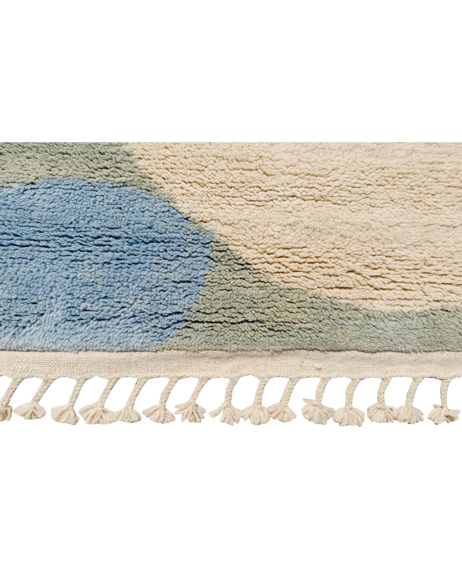 Blue & Green Abstract Handmade Rug | 8 x 10