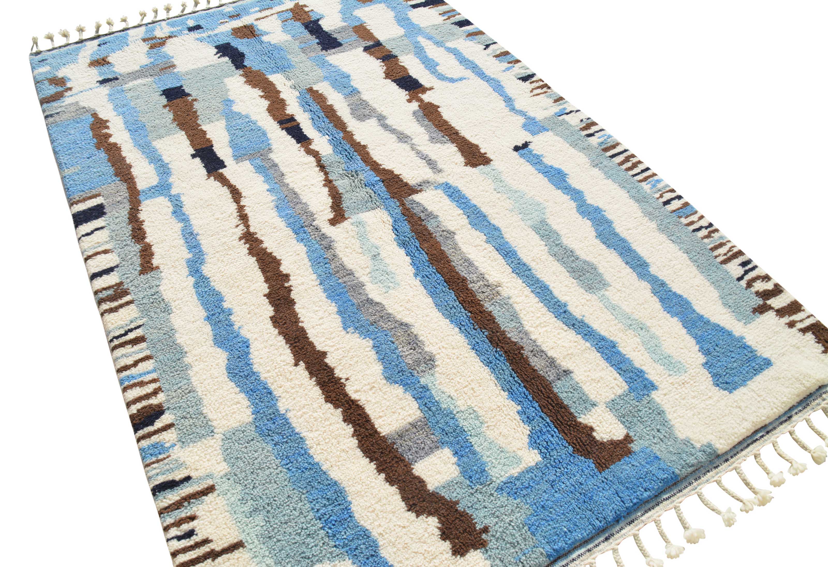 Blue Haven - Handmade Moroccan Rug with Blue Addal Design - Add a touch of serenity to your home