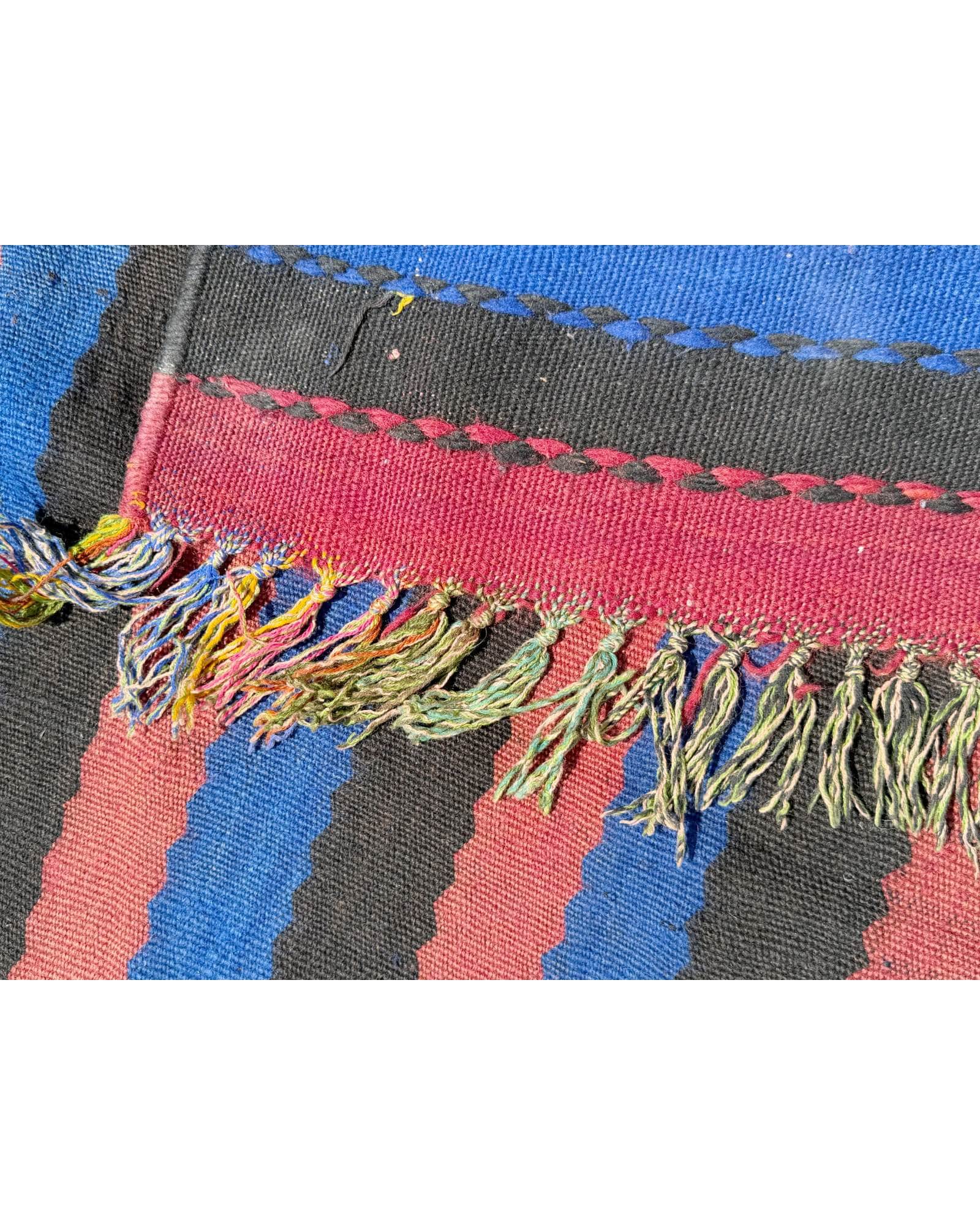 Blue Striped Vintage Moroccan Flatweave | 5x11