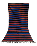 Blue Striped Vintage Moroccan Flatweave | 5x11