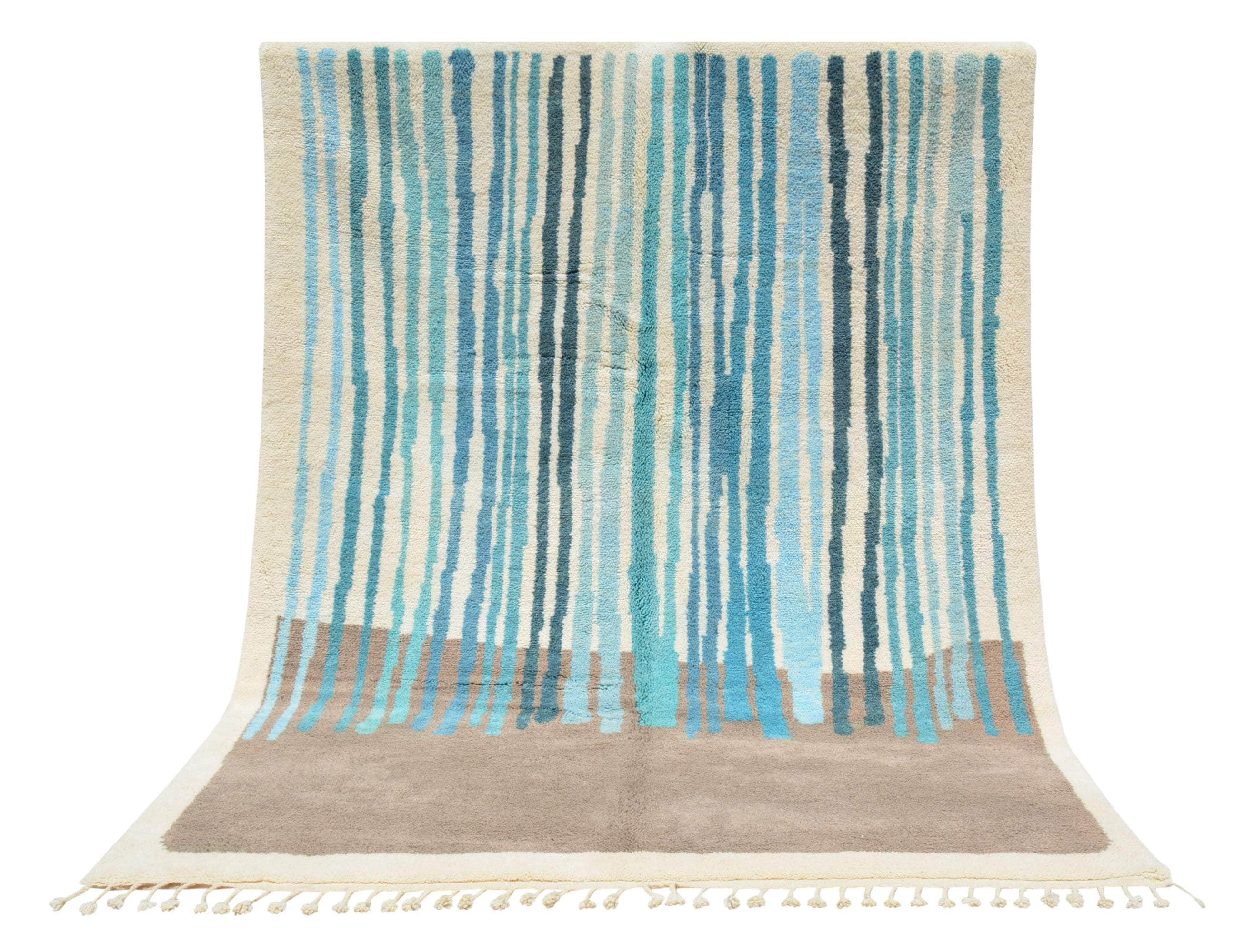 Blue Veil | Handmade Moroccan Rug with Tranquil Elegance