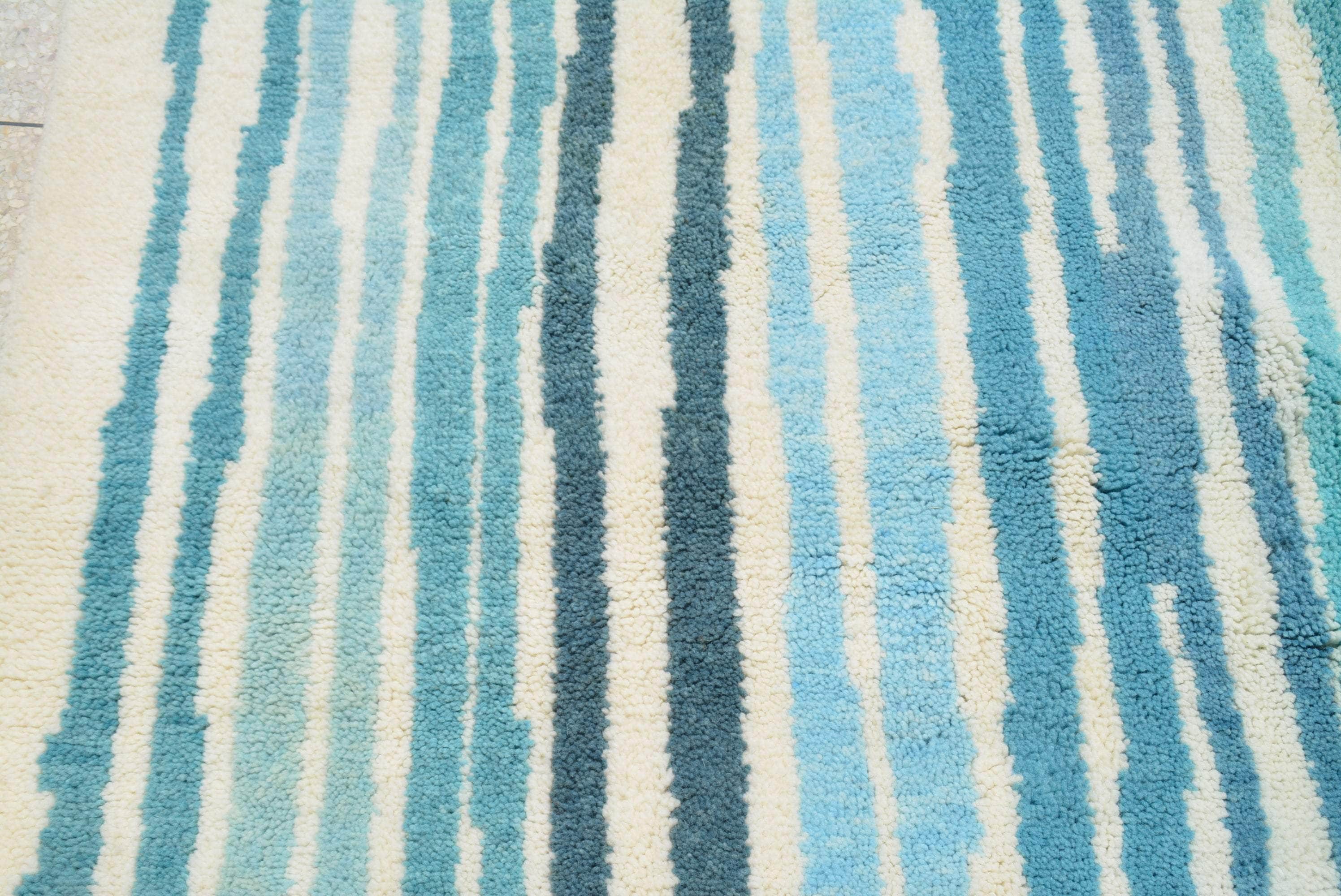Blue Veil | Handmade Moroccan Rug with Tranquil Elegance