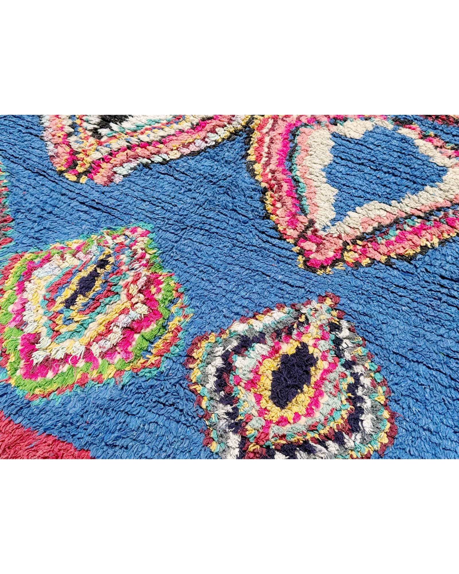 Blue Vintage Moroccan Rug | 4'10 x 7'4 Azilal