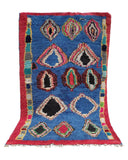 Blue Vintage Moroccan Rug | 4'10 x 7'4 Azilal