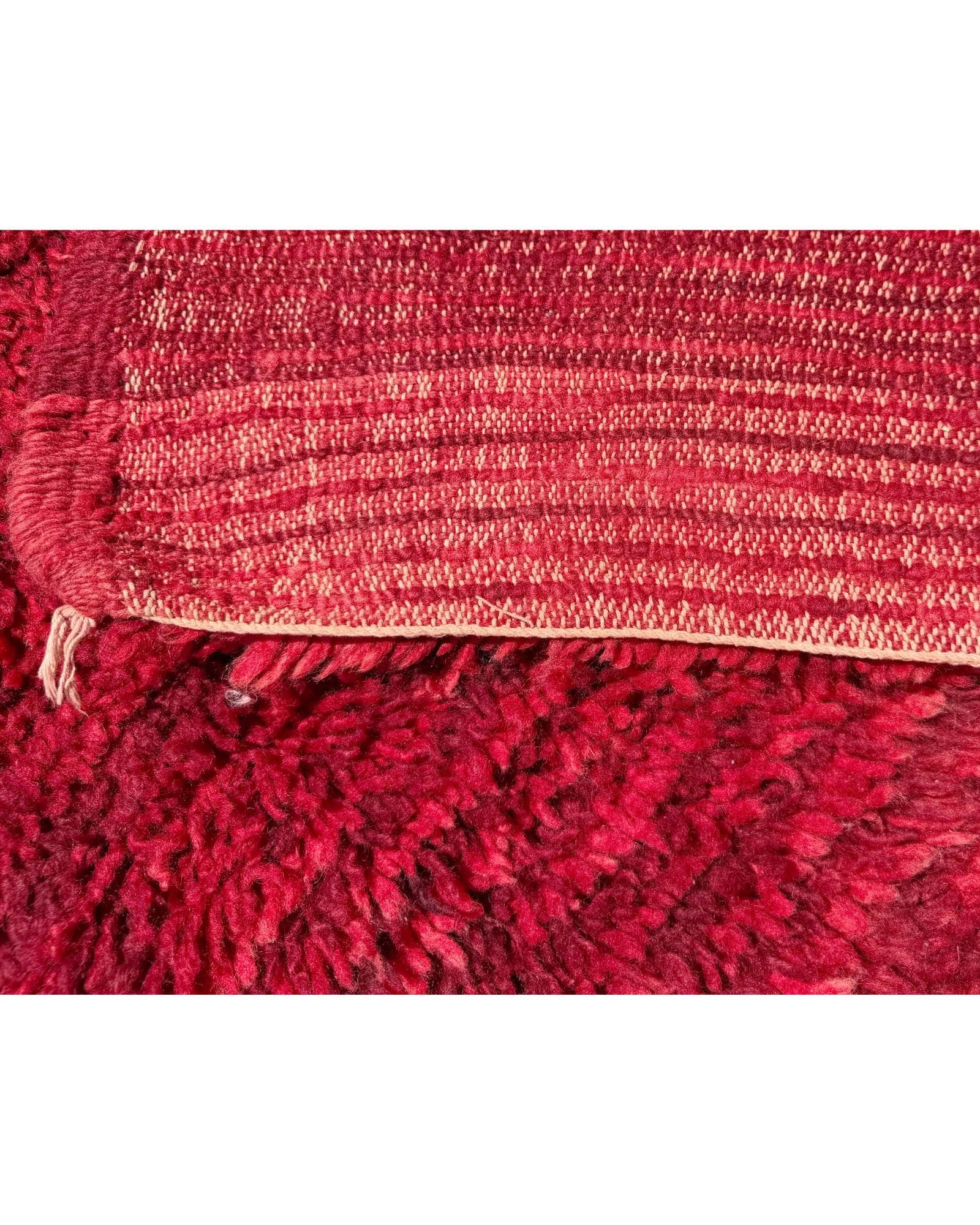 Bright Red Vintage Moroccan Rug | 6 x 8
