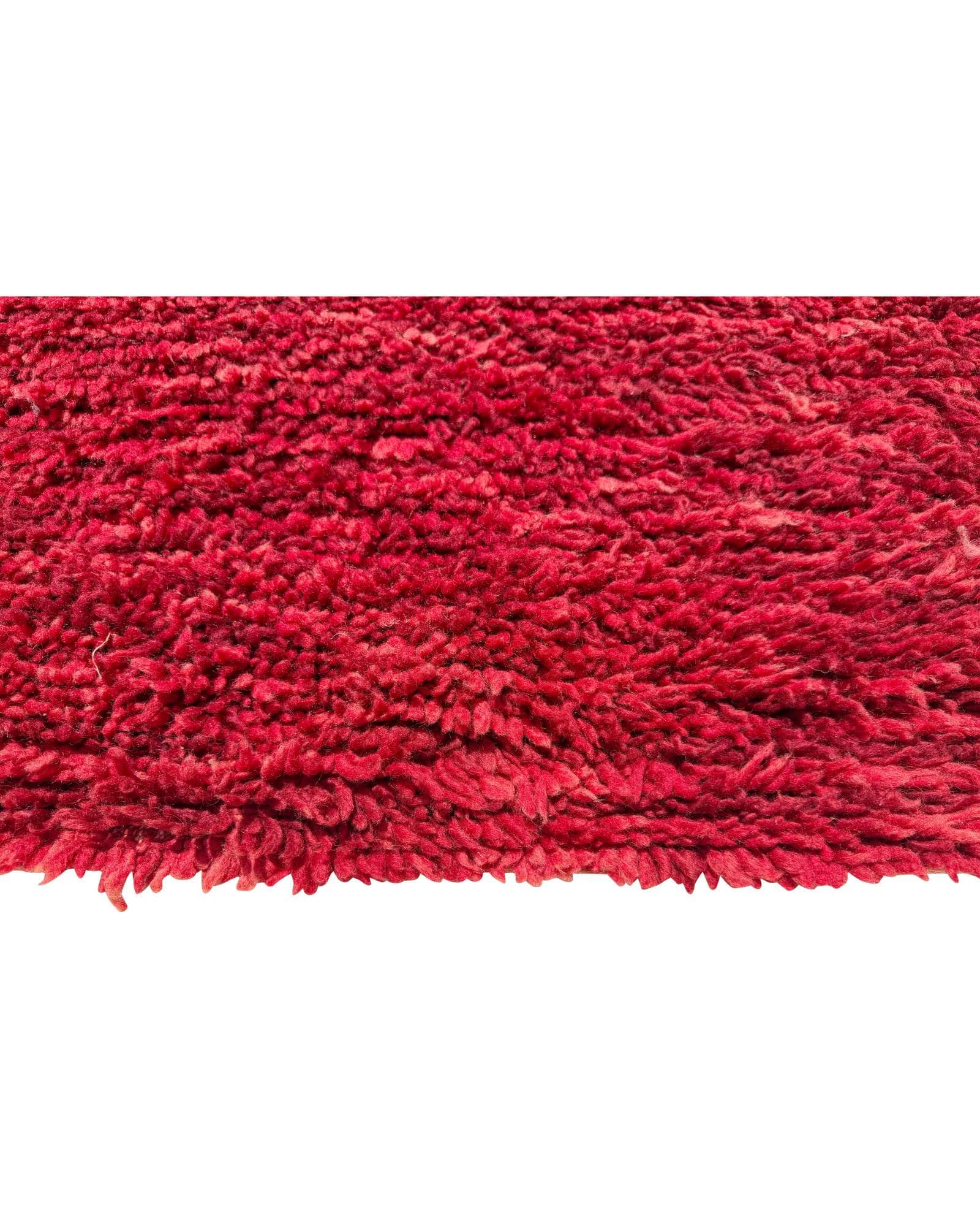 Bright Red Vintage Moroccan Rug | 6 x 8