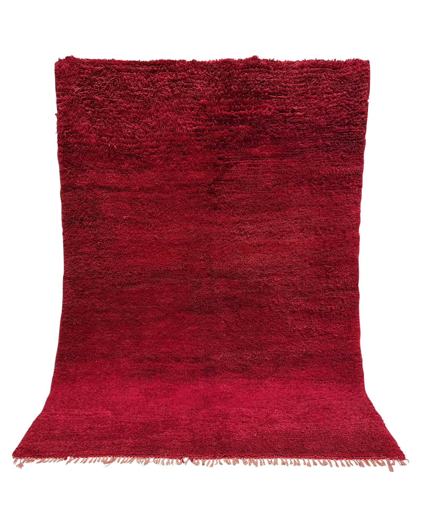 Bright Red Vintage Moroccan Rug | 6 x 8