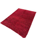 Bright Red Vintage Moroccan Rug | 6 x 8