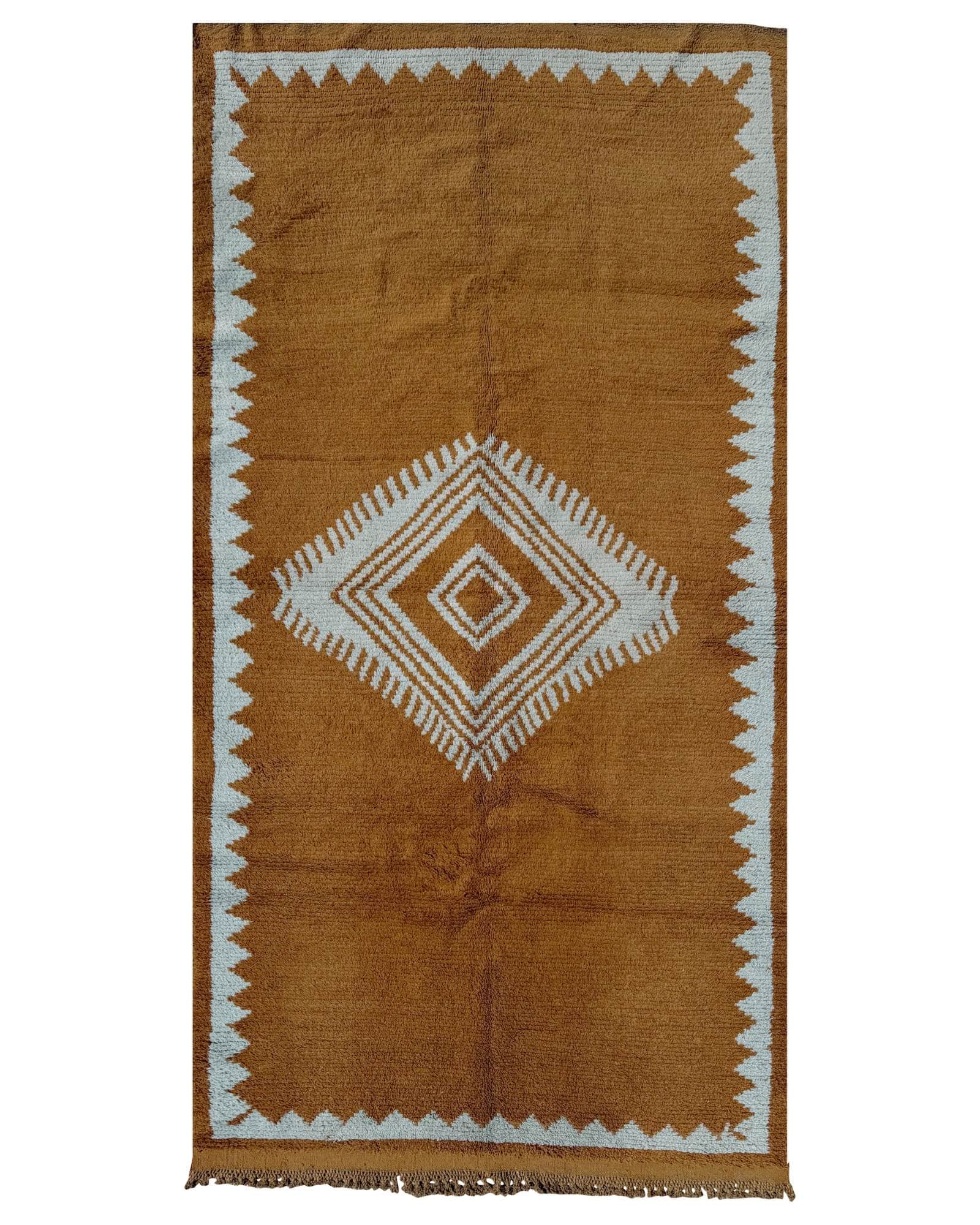 Brown Vintage Moroccan Rug | 6x12 Beni Ourain