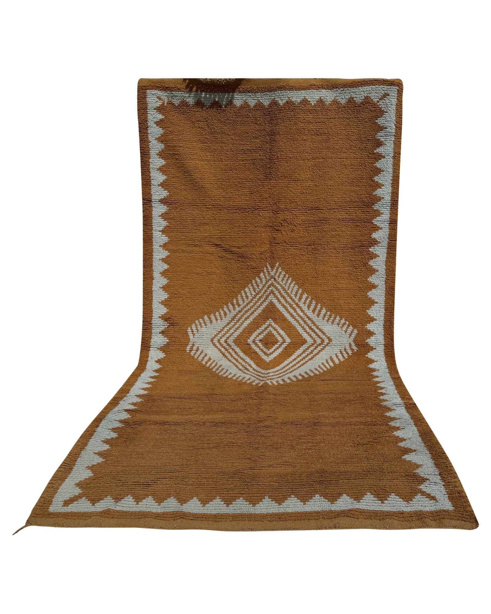 Brown Vintage Moroccan Rug | 6x12 Beni Ourain