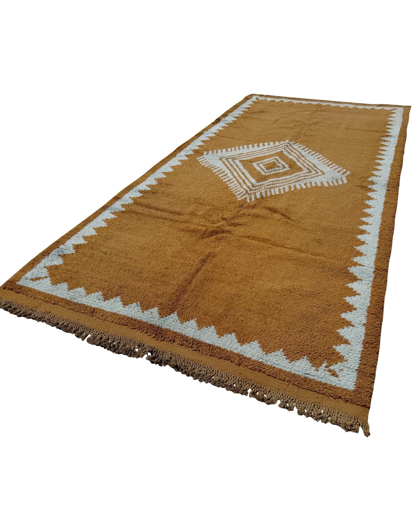 Brown Vintage Moroccan Rug | 6x12 Beni Ourain