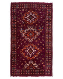 Burgundy Vintage Moroccan Rug | 4'7 x 7'10