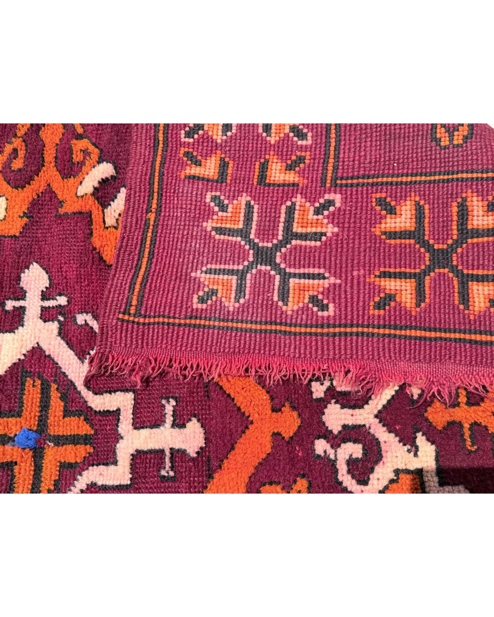 Burgundy Vintage Moroccan Rug | 4'7 x 7'10