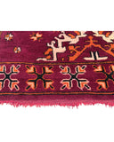 Burgundy Vintage Moroccan Rug | 4'7 x 7'10