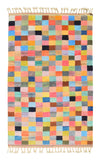 Candy | 4'x6' Colorful Checkerboard Moroccan Rug for Nursery