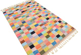 Candy | 4'x6' Colorful Checkerboard Moroccan Rug for Nursery