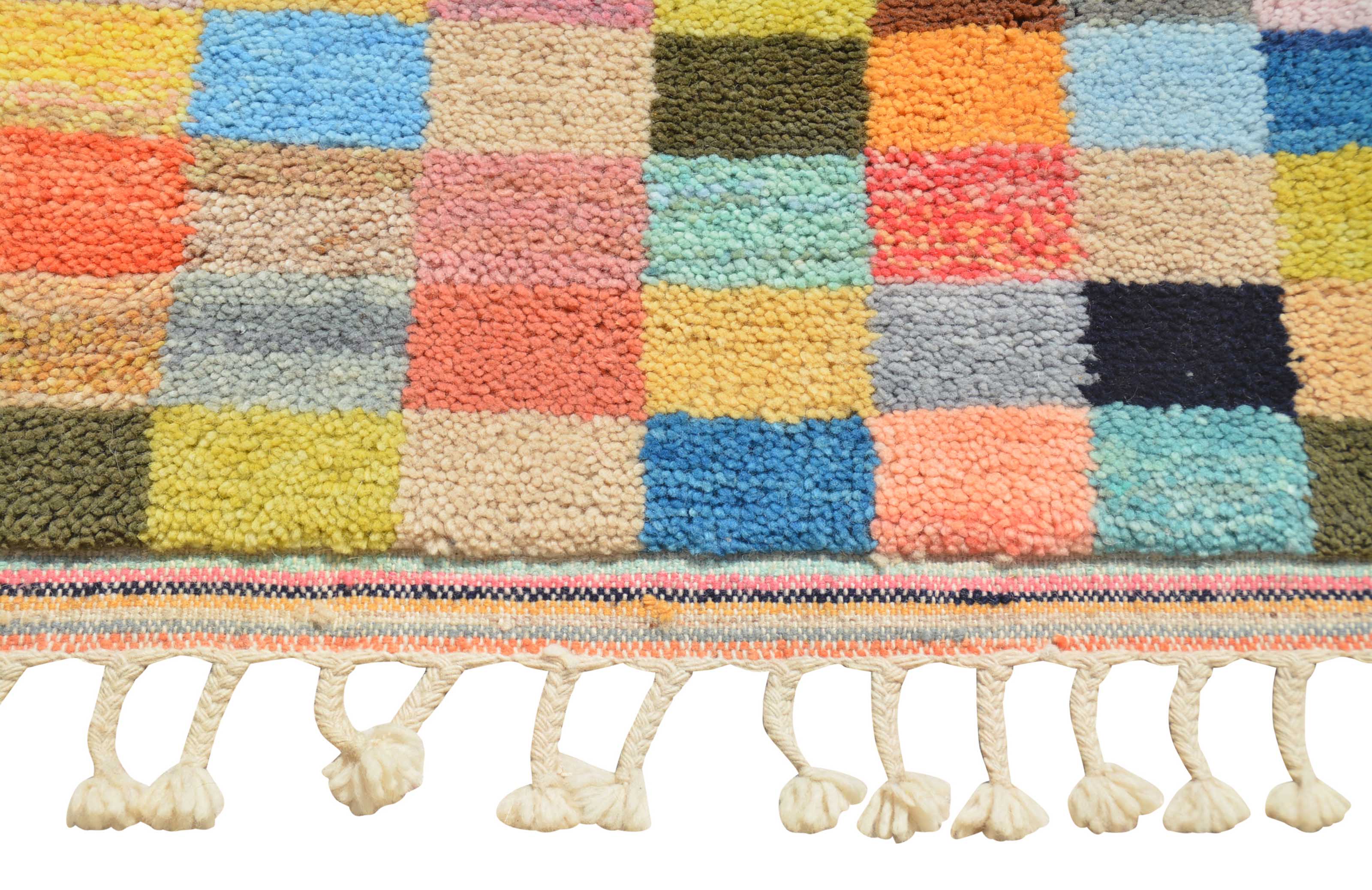 Candy | 4'x6' Colorful Checkerboard Moroccan Rug for Nursery