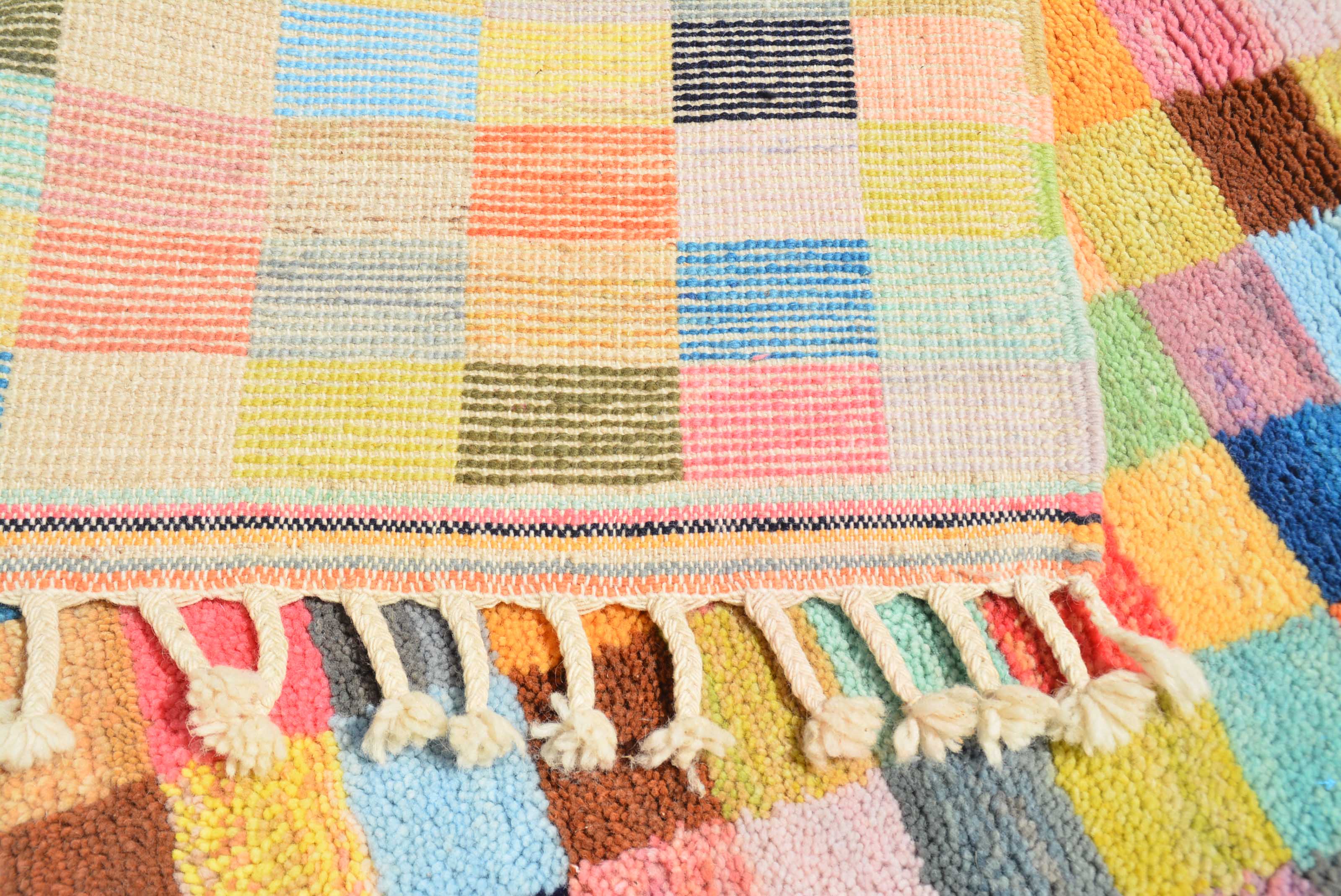 Candy | 4'x6' Colorful Checkerboard Moroccan Rug for Nursery