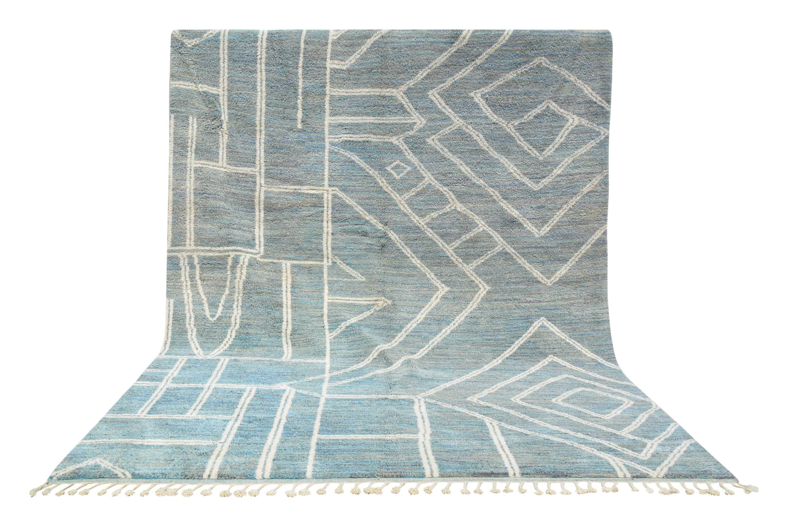 Cerulean Textile | Handmade Moroccan Rug in Captivating Blue