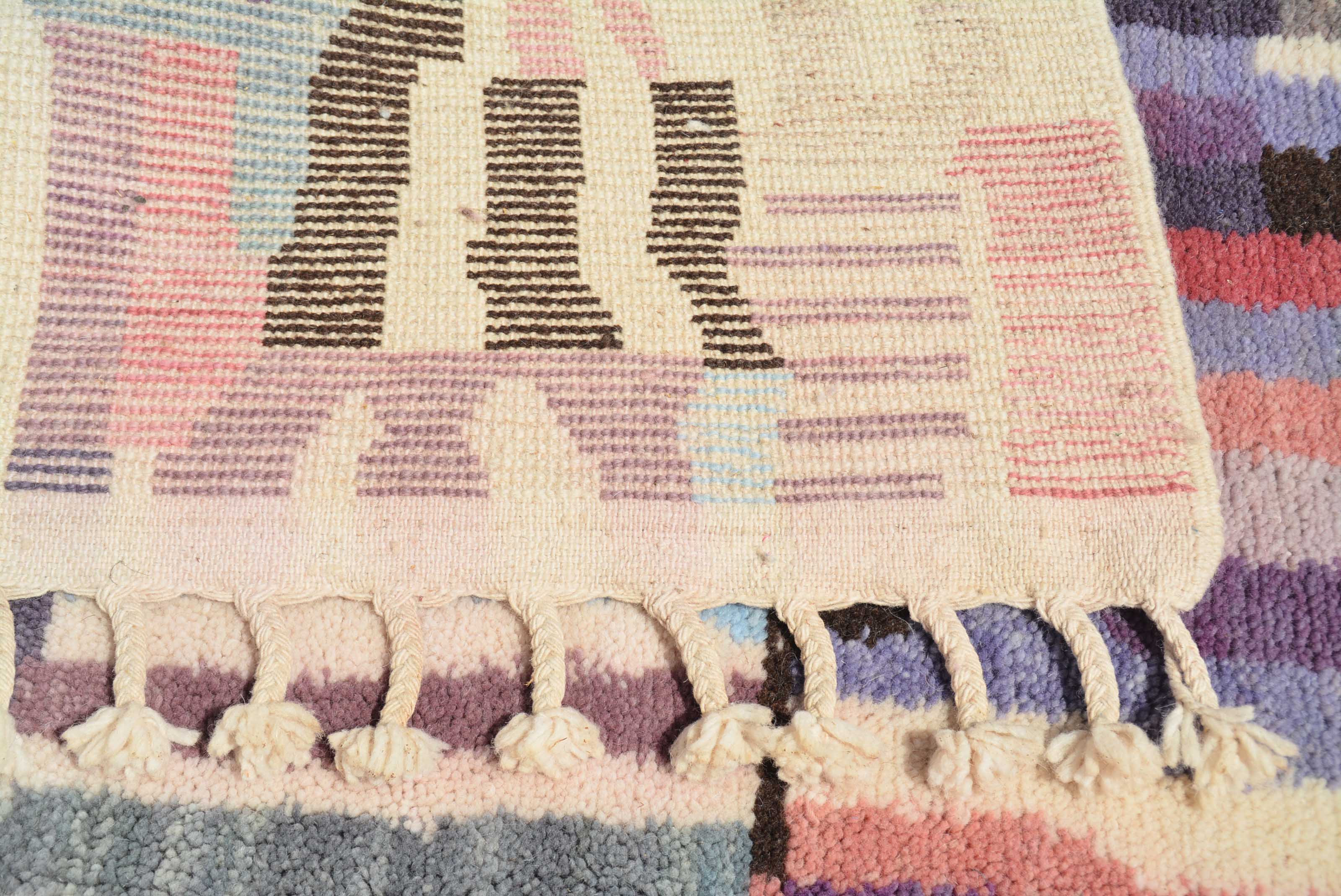 City Lights | 7'x9' Colorful Pink & Blue Abstract Moroccan Area Rug