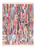 City Lights – Moroccan Handmade Wool Rug | 7' x 9' Abstract Multicolor Design