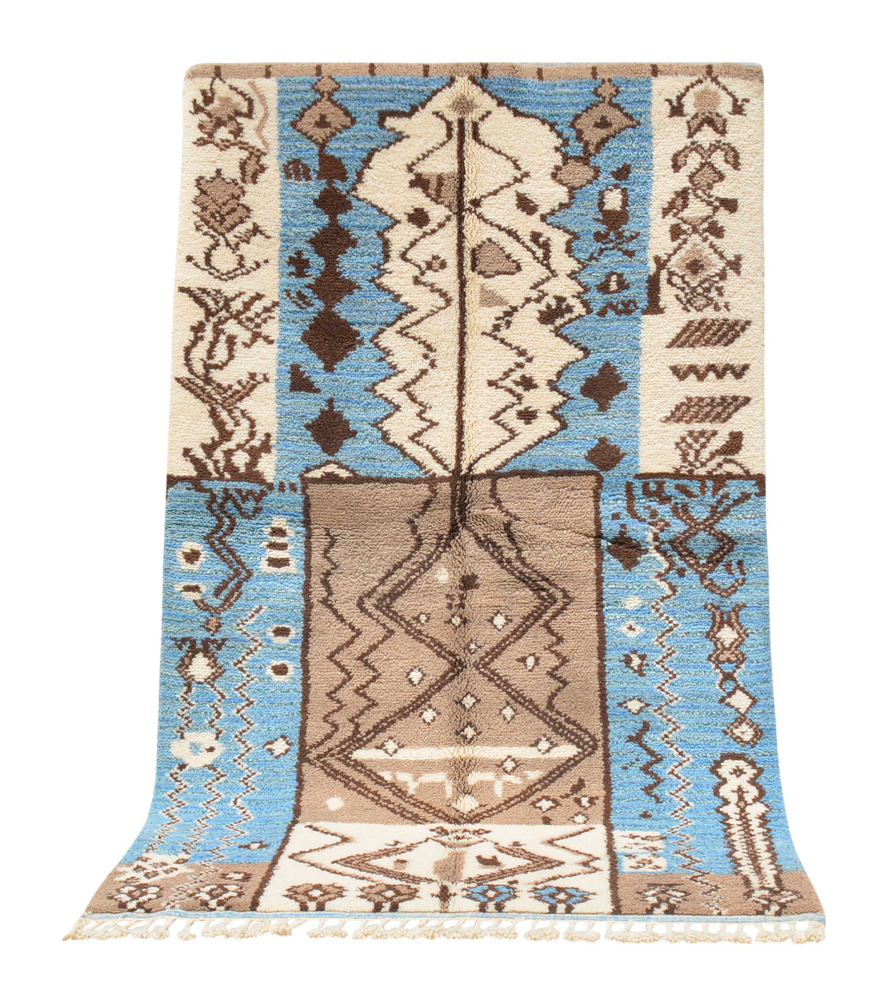 Classic Blue Berber Designer Rug - Timeless Elegance | Illuminate Collective