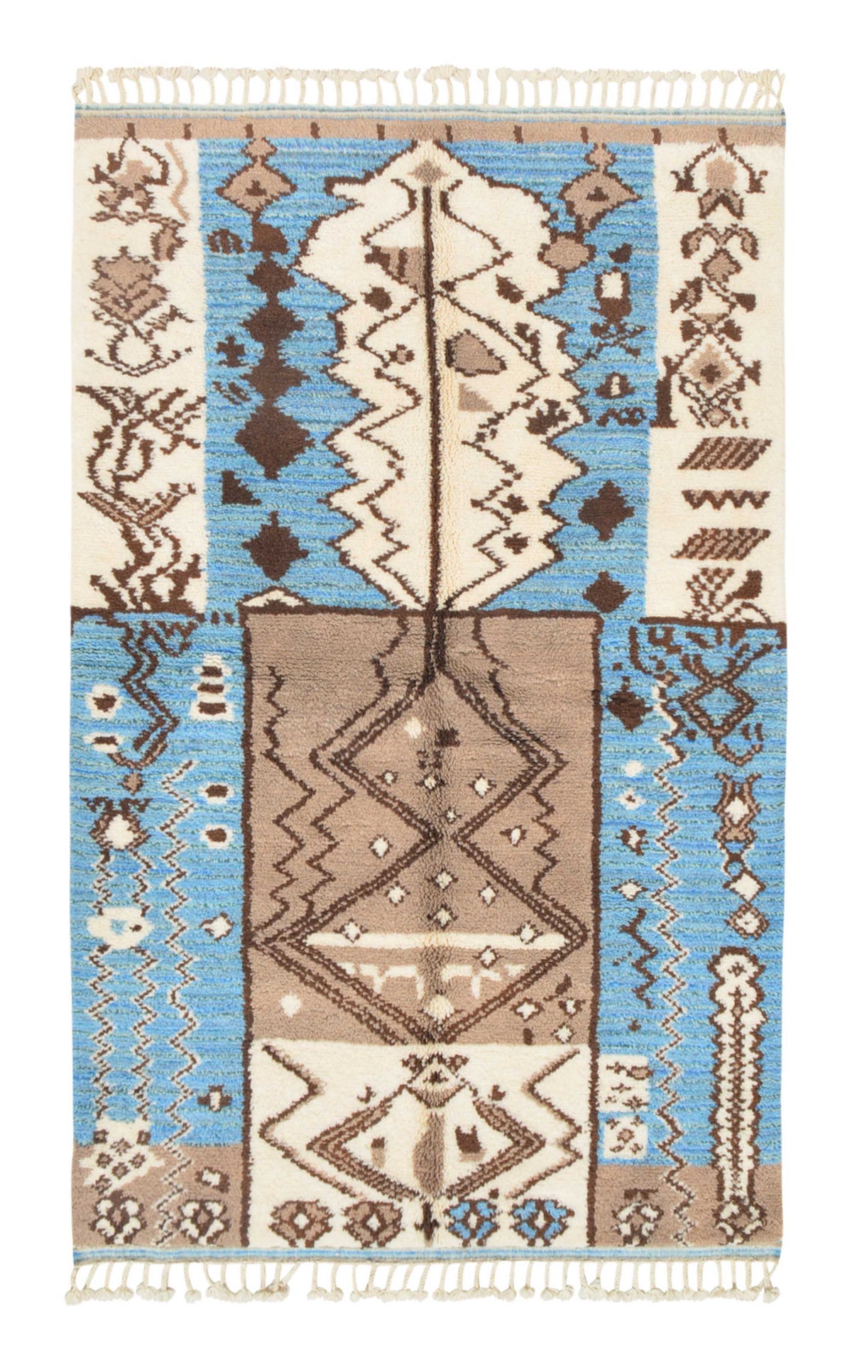 Classic Blue Berber Designer Rug - Timeless Elegance | Illuminate Collective