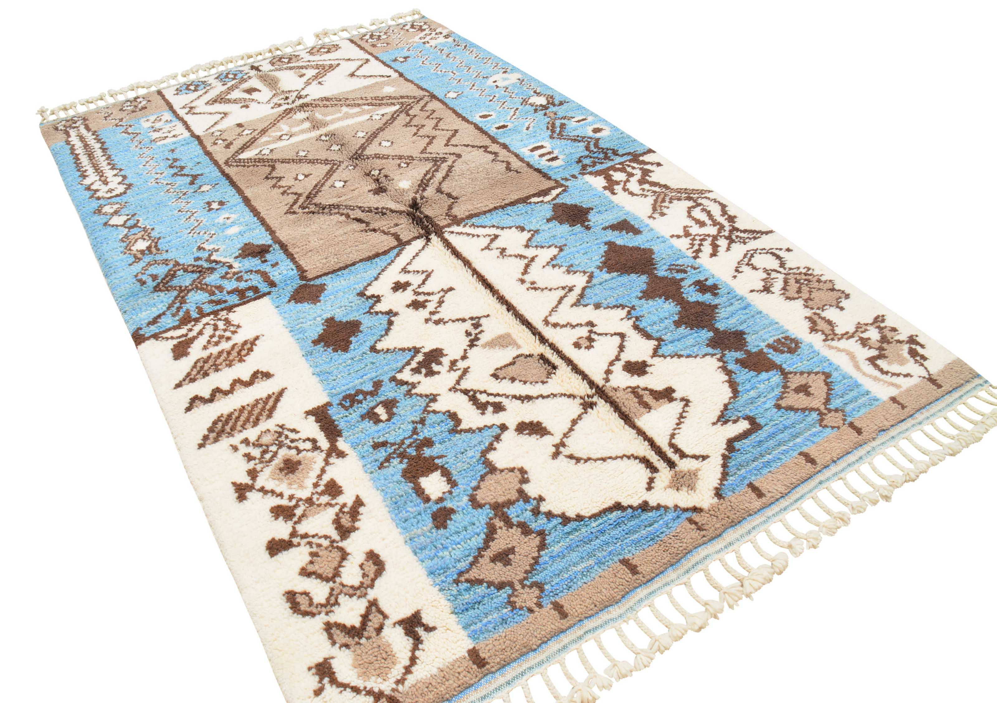Classic Blue Berber Designer Rug - Timeless Elegance | Illuminate Collective