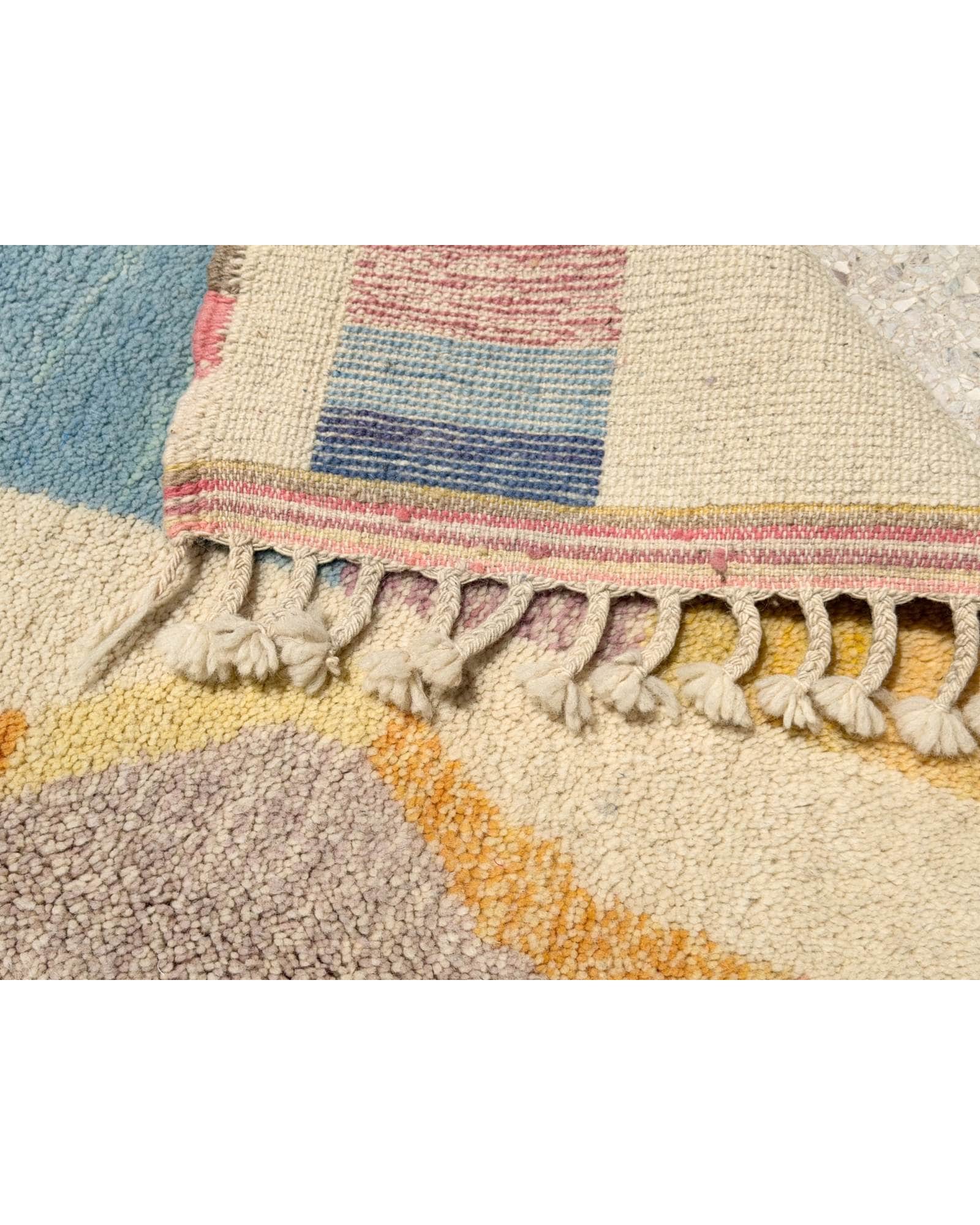 Colorful Abstract Handmade Moroccan Rug | 5x8