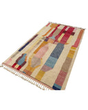 Colorful Abstract Handmade Moroccan Rug | 5x8